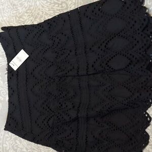 express black eyelet zipper skirt